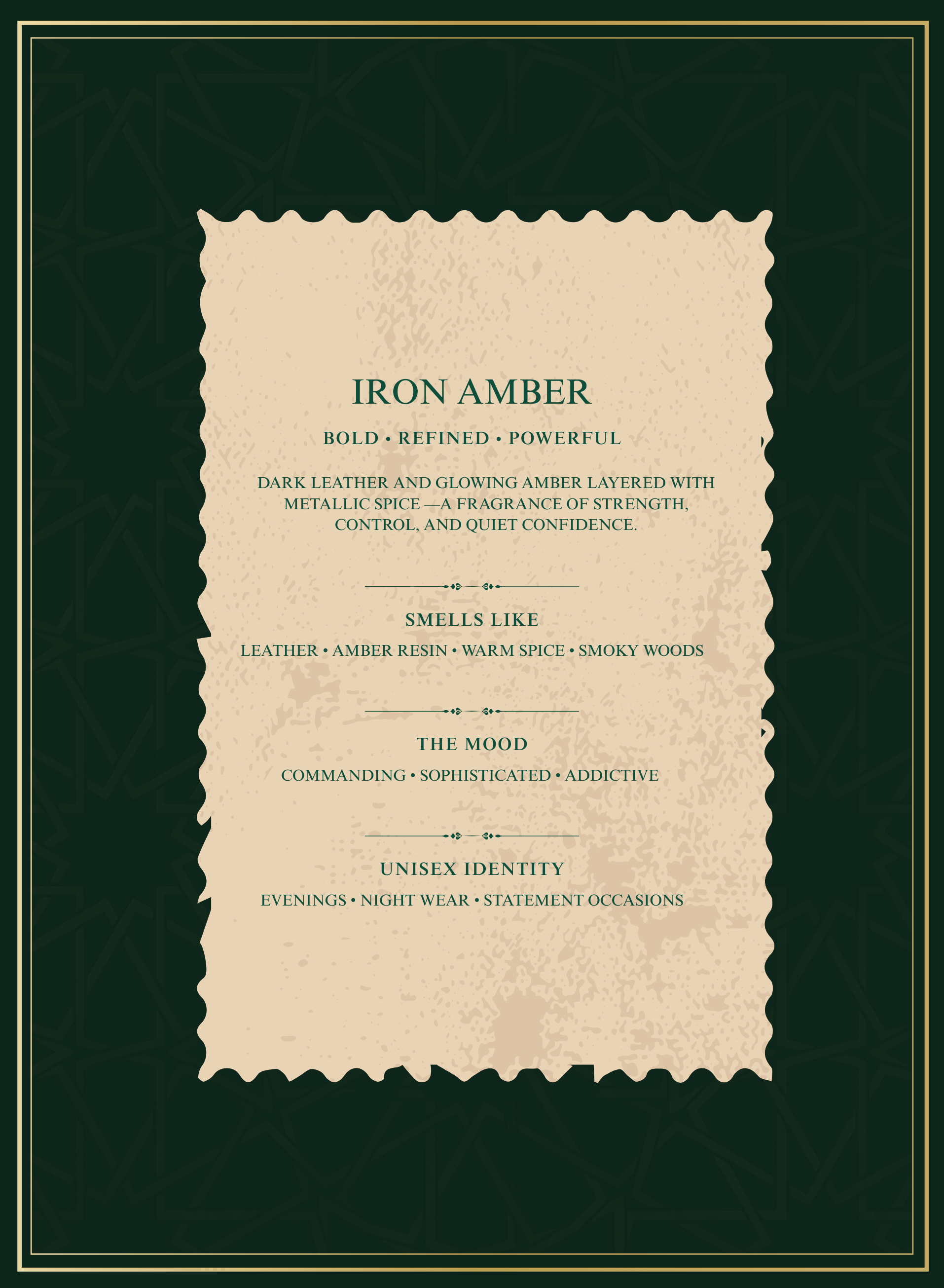 Iron Amber – Luxury Unisex Fragrance by SAQUESSENCE